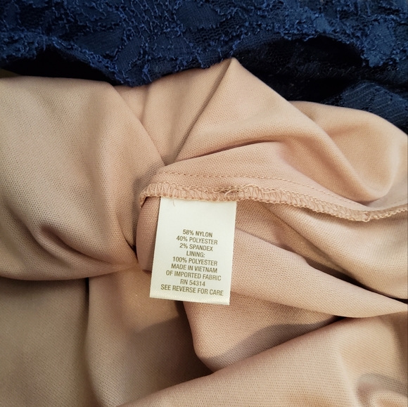 CB ESTABLISHED 1962 BLUE LACE FIT & FLARE SLEEVELESS SCOOP NECK DRESS SIZE 10 - Picture 9 of 9